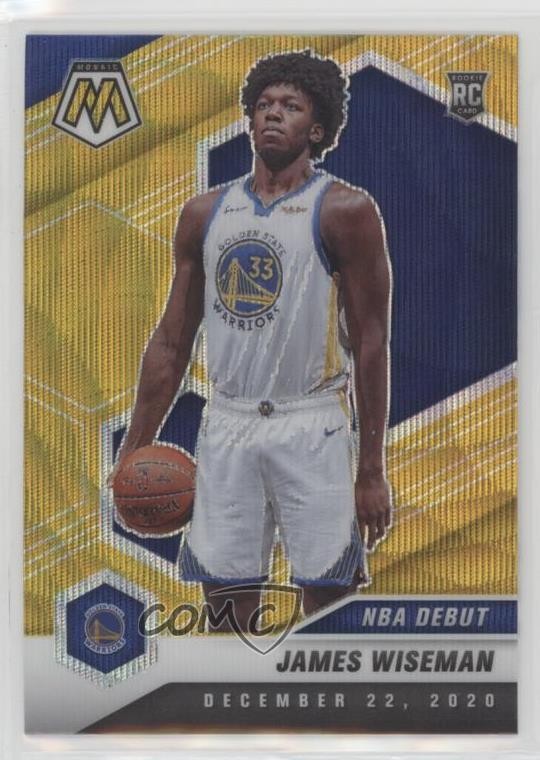 2020-21 Panini Mosaic NBA Debut Mosaic Gold Wave Prizm James Wiseman #266 0s9t