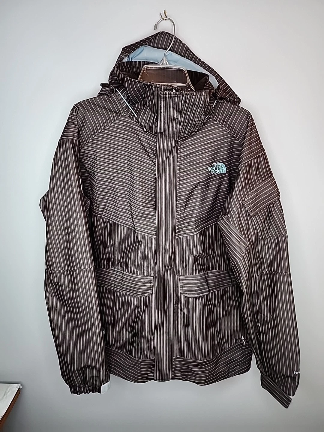 The North Face Men's Ski/Snowboarding Jacket RECCO Reflector Brown Blue Size XL