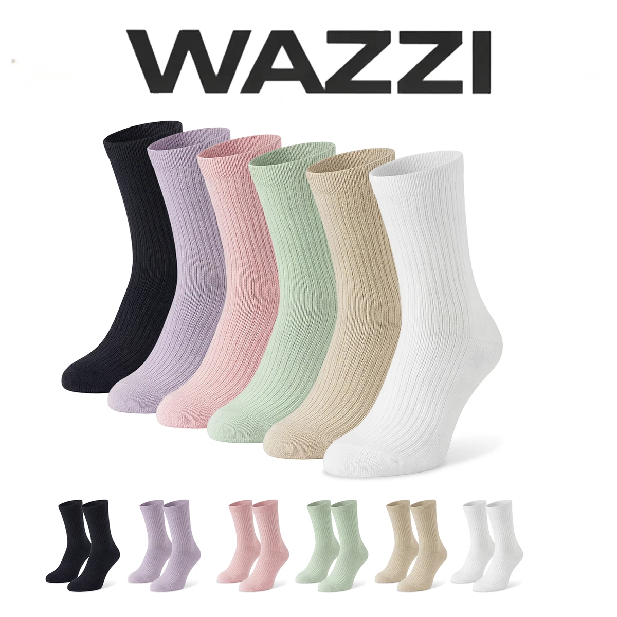 seluluory Calze da donna in cotone con fiori colorati in stile cartone