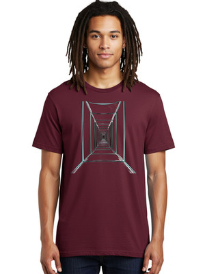 Infinite-Corridor Mens Graphic Tee, 100% Cotton, Casual Summer Wear