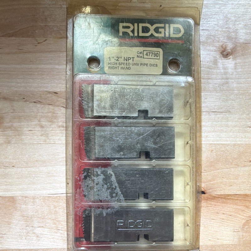 RIDGID 47790 High Speed Pipe Die Set 1"-2" NPT Right Hand Threading