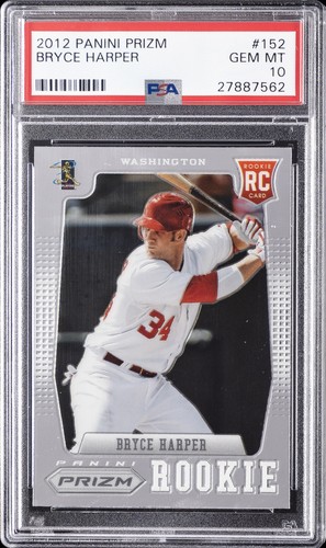 2012 PANINI PRIZM #152 BRYCE HARPER ROOKIE RC PSA 10