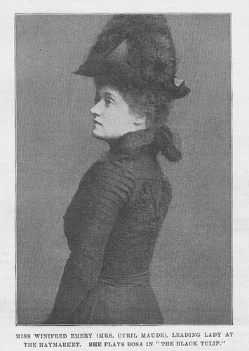WINIFRED EMERY Actress & Leading Lady at Haymarket Theatre - Antique Print 1899