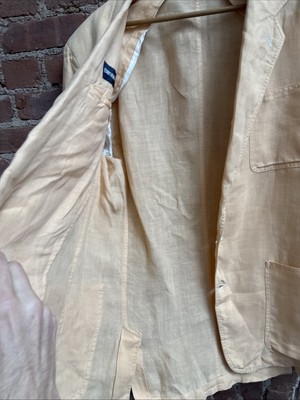 Vintage Emporio Armani Men's Jacket, Sz 46, Peach Linen, Italy | eBay