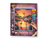 Schipper Malen Nach Zahlen Flamingos 24 X 30 Cm Sonnenuntergang Malset