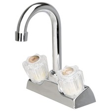 Boston Harbor PF4205A Bar Sink Faucet, 2-Handle, 2-Faucet Hole, ABS, Chrome Plat