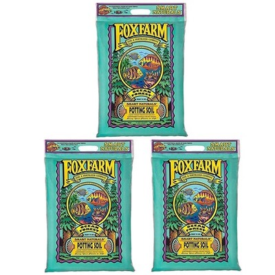 FoxFarm Ocean Forest Ready-to-Use Potting Soil with Fish Meal, 12qt, 3 Pack
