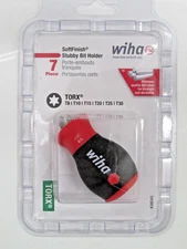 New! Wiha 38045 7 Piece SoftFinish Stubby Bit Holder