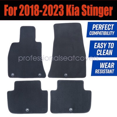 Replacement Front & Rear Floor Mats Carpet Velour For 2018-2023 Kia Stinger New