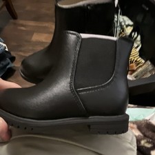 Cat  Jack Black Tanner Chelsea Ankle Boots Kids US 6 Faux Leather Black