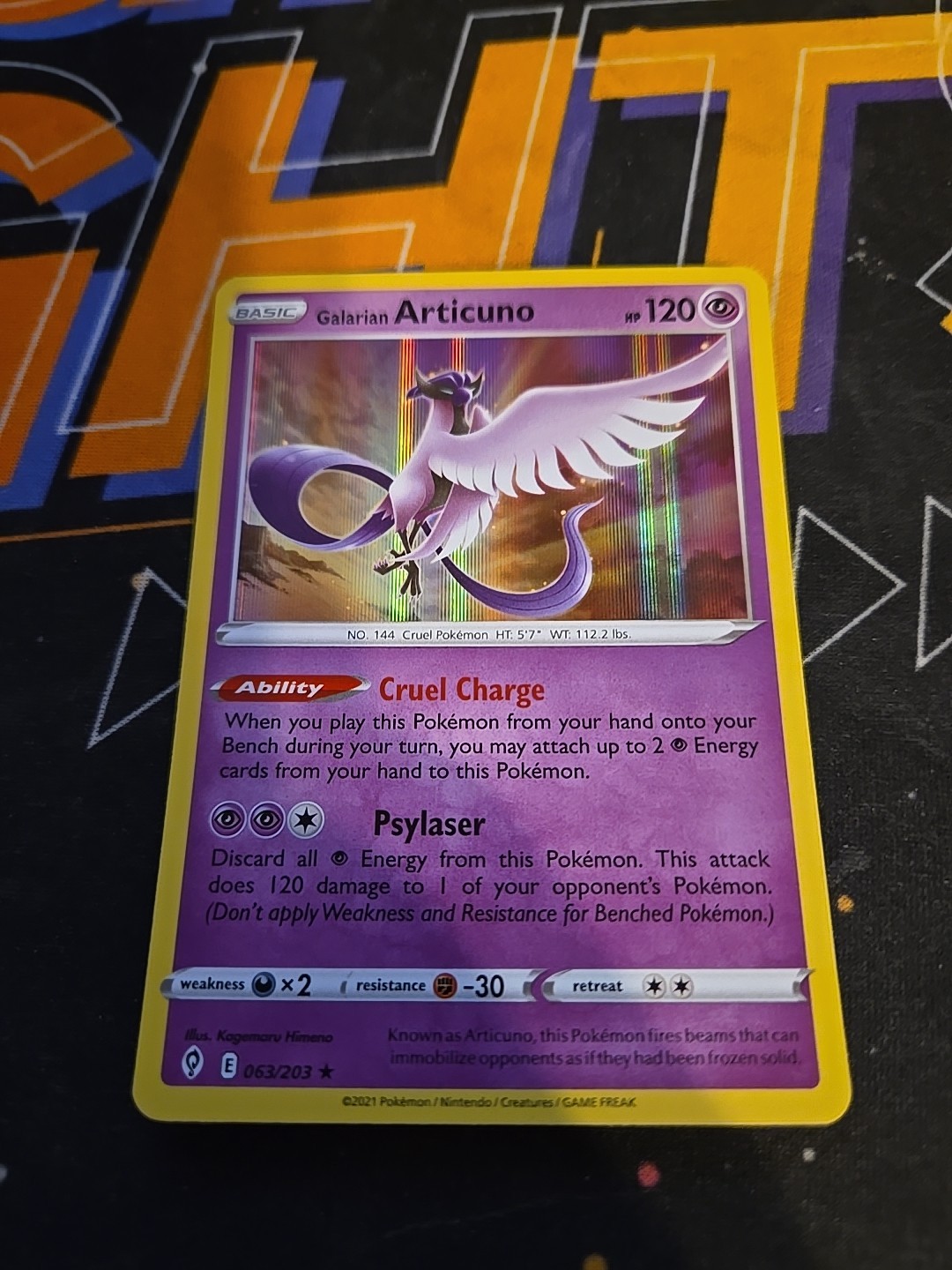 Galarian Articuno 63/203 Evolving Skies Holo Rare Pokemon Card Pokémon TCG 063