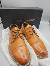 Bruno Marc LOUIS 2 Brown Leather Oxford Cap Toe Men's Dress Shoes US 4