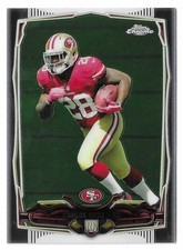 2014 Topps Chrome Football Carlos Hyde Rookie Card #158 San Francisco 49ers RC. rookie card picture