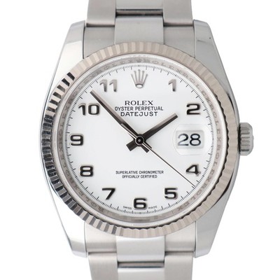 ROLEX 116234コマ 2012 Rolex 116234 Datejust 36mm Steel Roulette Date White Arabic