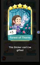 Monopoly Forest Of Throns Sticker Go 5 Star Golden Blitz