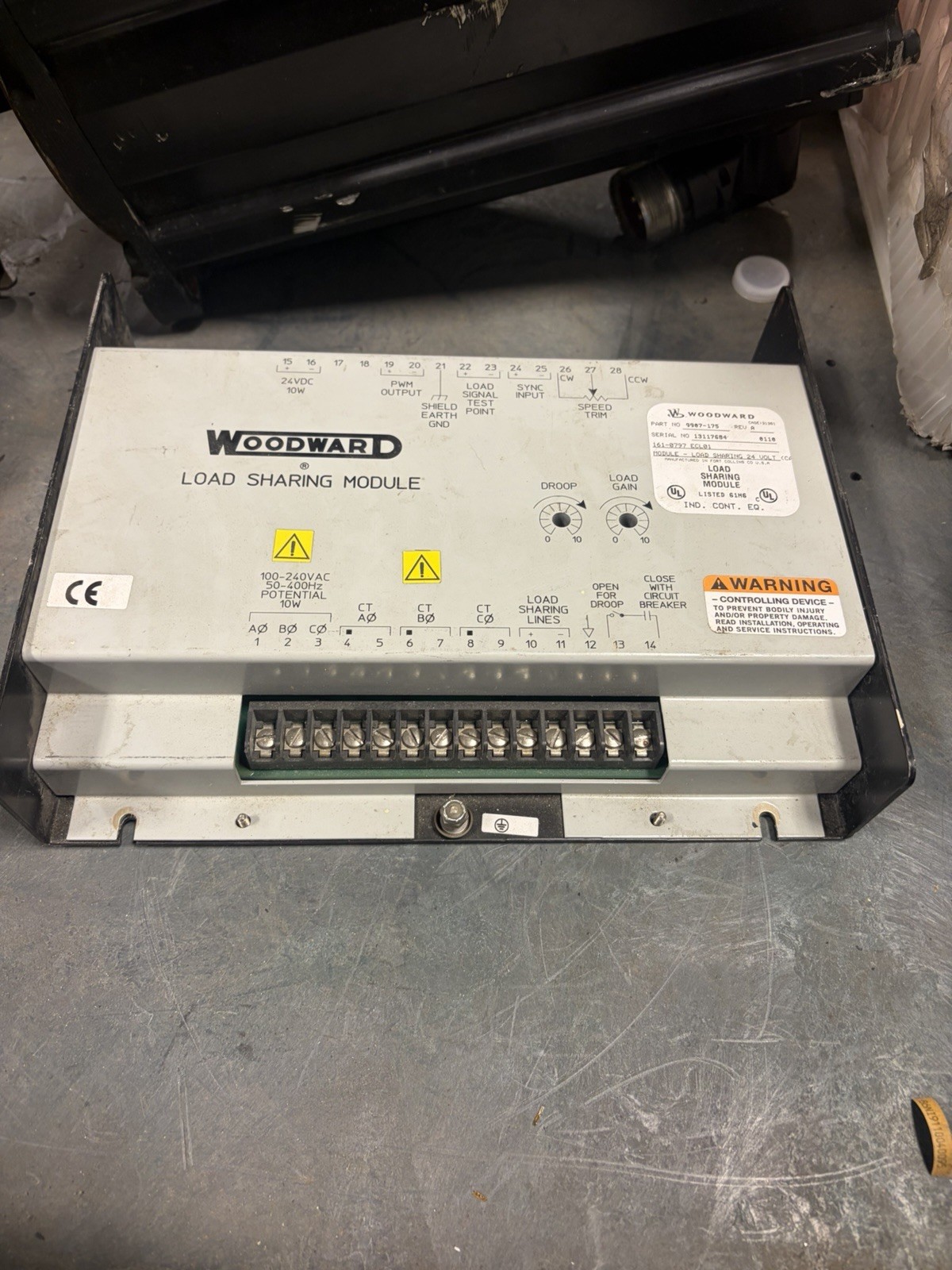 Woodward 9907-175 Rev. A Load Sharing Module 24V USED