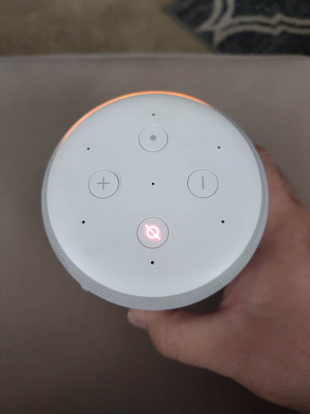 Amazon Echo 3rd Gen Smart Speaker with Alexa Bluetooth Model R9P2A5 White Tested-image