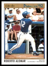 Roberto Alomar 1992 O-Pee-Chee Premier #130 Blue Jays