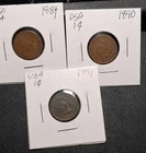 USA 1884-91 ndian cent coin  #3899