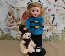 VOGUE  Ginny Doll Vintage BKW 1957 Winter Outfit w/Mr. Bear