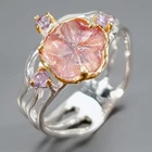 Handmade 9x9 mm Natural Tourmaline Ring 925 Sterling Silver Size 8 /R483684