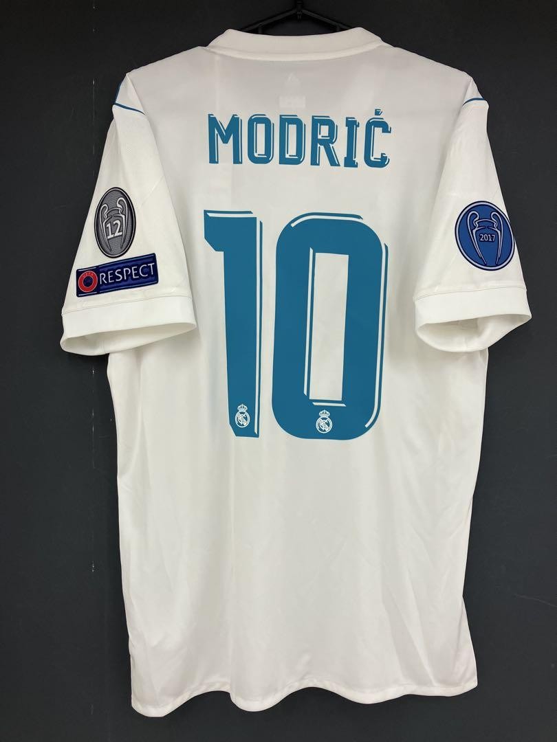 Real Madrid 17/18 CL Final Modric Jersey Adidas UEFA Patch