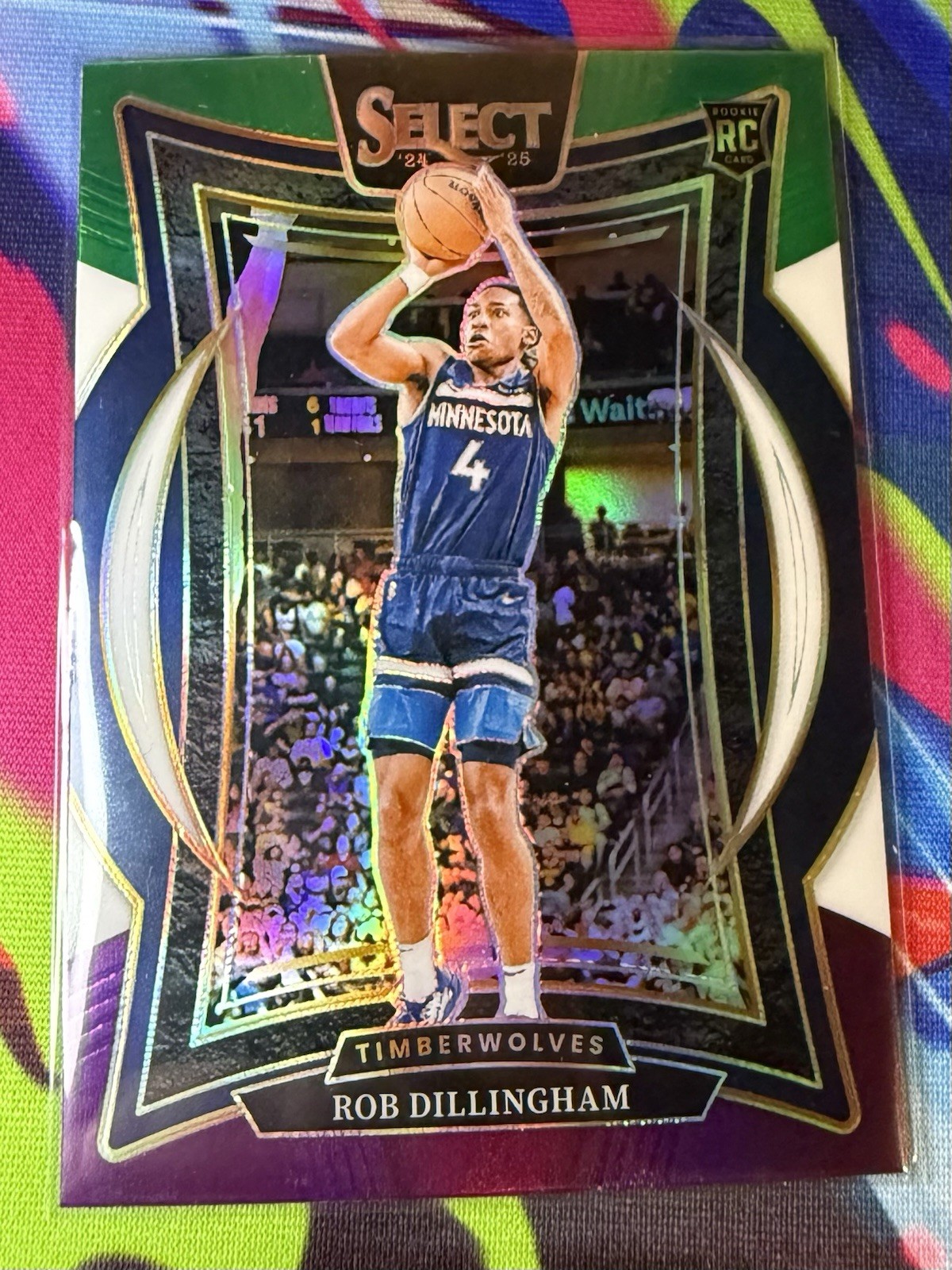2024-25 Panini Select - Concourse Robert Dillingham #84 Green White Purple Prizm