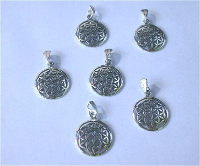 6 pcs Sterling Silver FLOWER OF LIFE Pendants WHOLESALE eBay