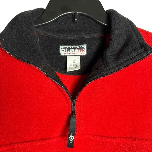Pullover in pile Alpine Tek manica lunga rosso taglia media - Foto 3 di 12