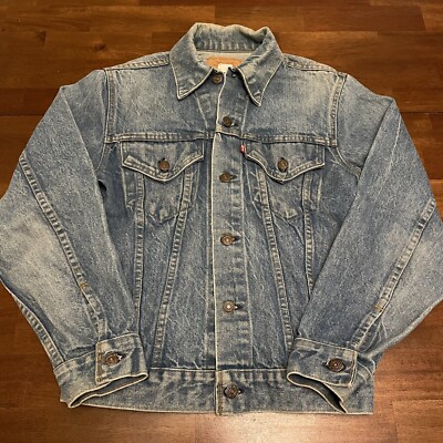 その他 1234 VTG Levis Jacket 75405 0212 Type III Denim 34 Small Made USA Dark