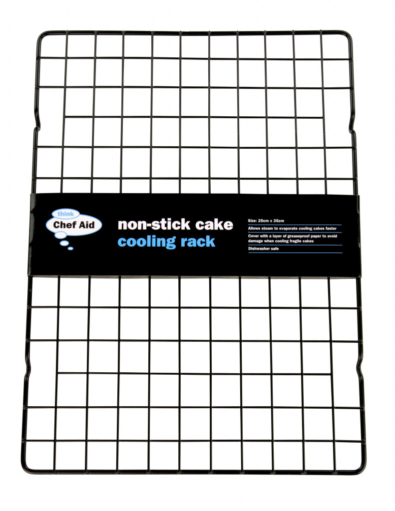 Chef Aid Baking Cake Muffins Cooling Steel Non-Stick Tray Rack - 35cm x 25cm
