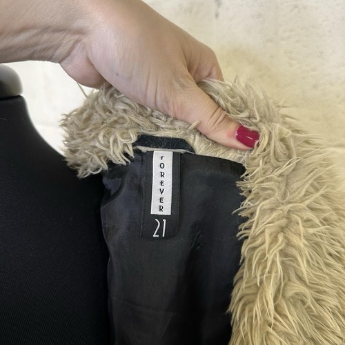 Chaqueta de cuero Penny Lane retazos piel Forever 21 para mujer mediana Y2K vintage - Imagen 6 de 7