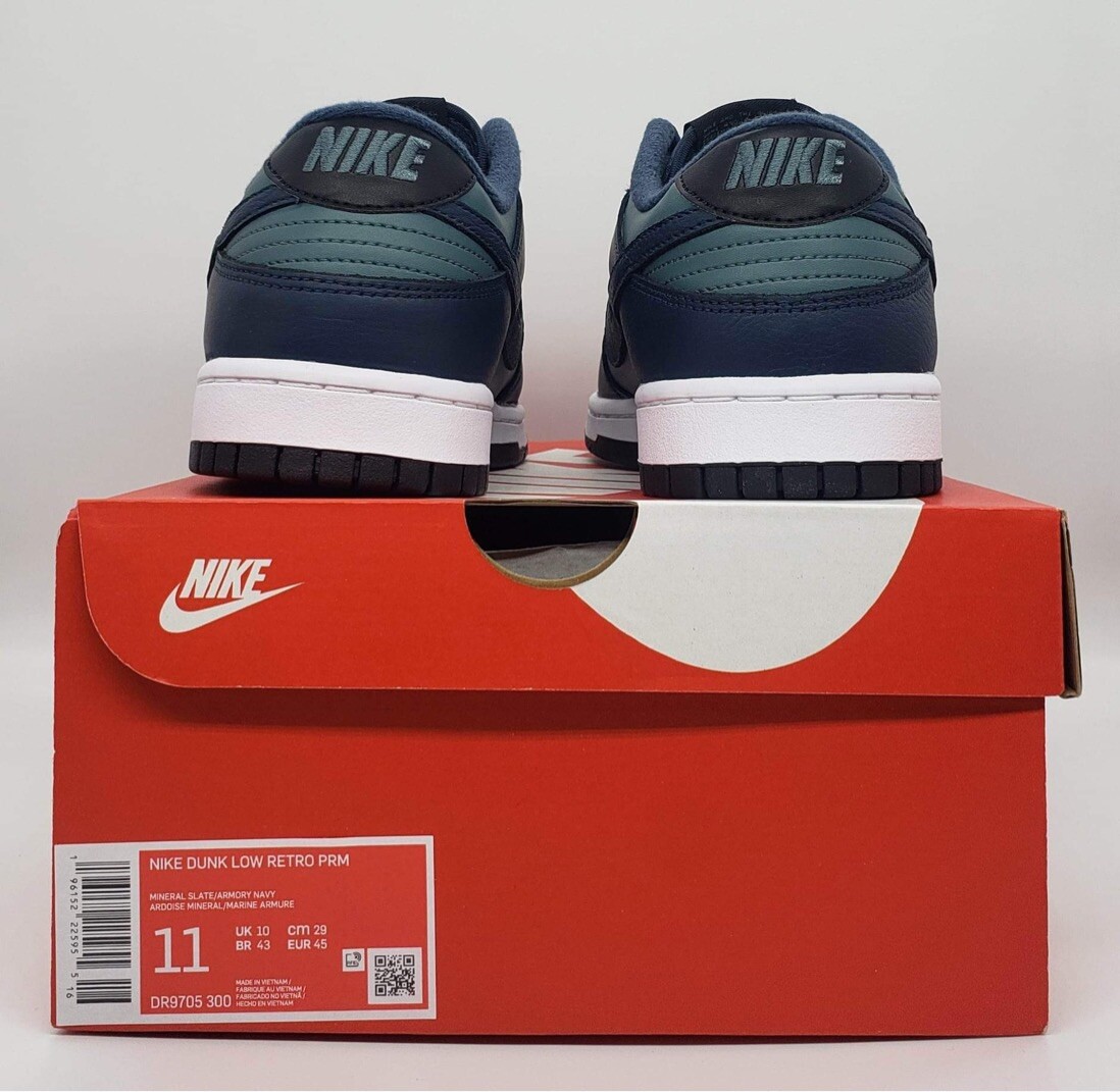 Nike Dunk Low Retro PRM Mineral Slate Armory Navy Size Mens 11
