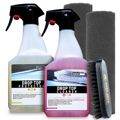 Verdeck Set ValetPRO Drop Top Cleaner 500ml + Drop Top Protector 500ml + Zubehör