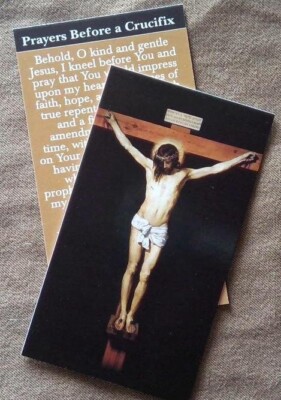 Jesus Christ Holy Card for Easter Prayer #50 Jesus Christ Crucified Cross Prayer