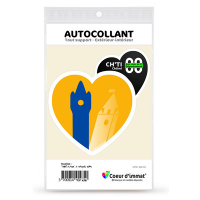 Aufkleber Sticker Herz Ich liebe Nord-Pas de Calais Dépt - Ch'Ti