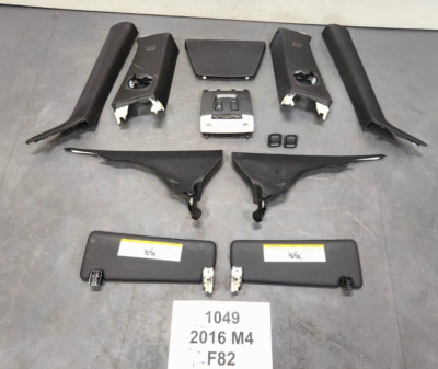   14-20 OEM BMW F32 F82 M4 Coupe Pillars Visors Dome Light Anthracite Trim SET *