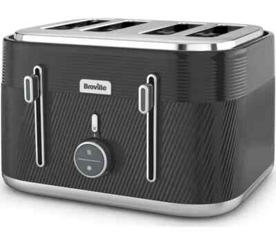 Breville Obliq VTT973 4-Slice Toaster w/Reheat, High Lift Eject