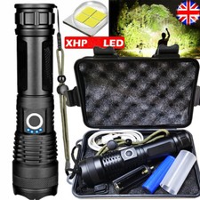 Brightest 95000000LM Zoomable Rechargeable Flashlight Tactical Torch Spotlight