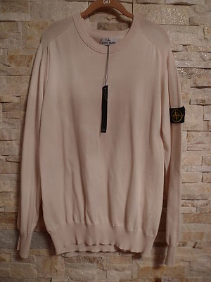 STONE ISLAND IVORY COLOR MEN'S CREW NECK  SWEATER ITALY SIZE XXL