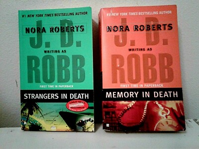 2 In Death novels-J.D. Robb-Memory in Death & Strangers in Death-free shipping
