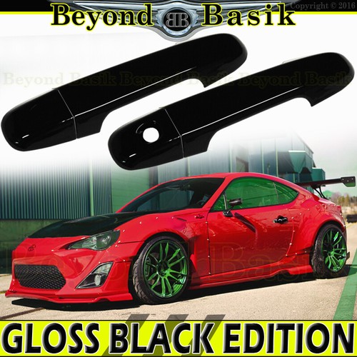 For Scion FRS Subaru BRZ Toyota 86 GLOSS BLACK 2 Door Handle COVERS No