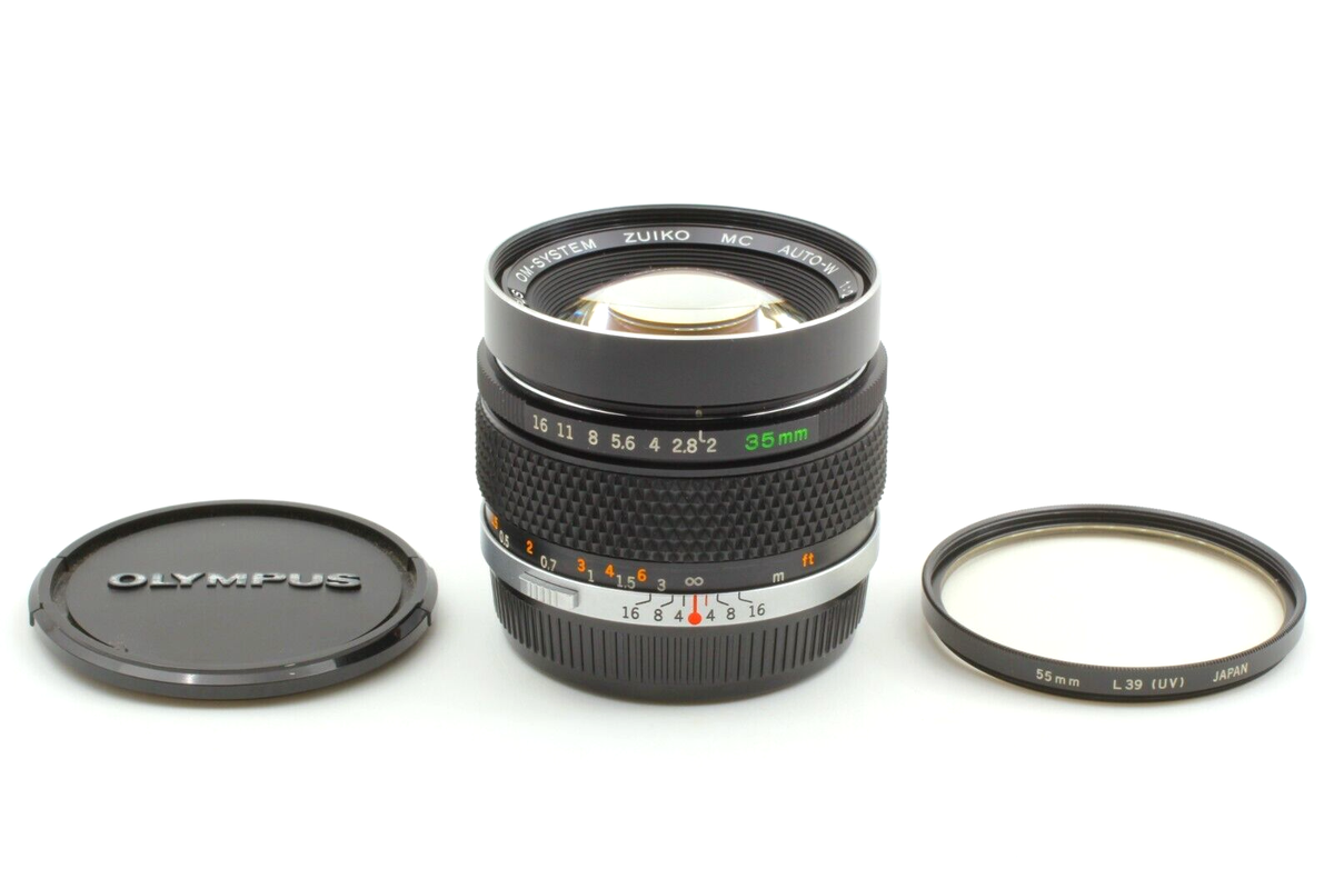 Near MINT】OLYMPUS OM System Zuiko MC Auto W 35mm f/2 MF Lens from