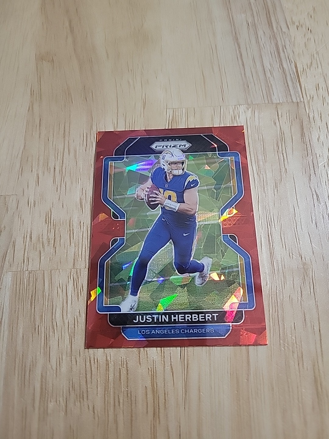 2021 Prizm JUSTIN HERBERT Red Ice Prizm #169 Los Angeles Chargers 2nd Year SP