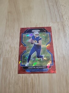 2021 Prizm JUSTIN HERBERT Red Ice Prizm #169 Los Angeles Chargers 2nd Year SP