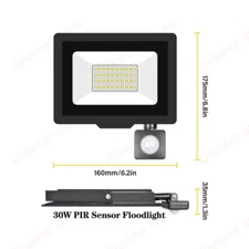 1-10PCS LED Floodlight PIR 10W-400W Security Motion Sensor Home Garden Lamp IP66