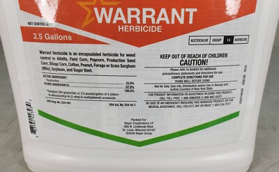 Warrant Herbicide - 2.5 Gallons