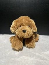Shaggy Puppy Dog Plush Bow Floppy Ear Brown Furry Dan Dee Stuffed Toy Pet Lovey