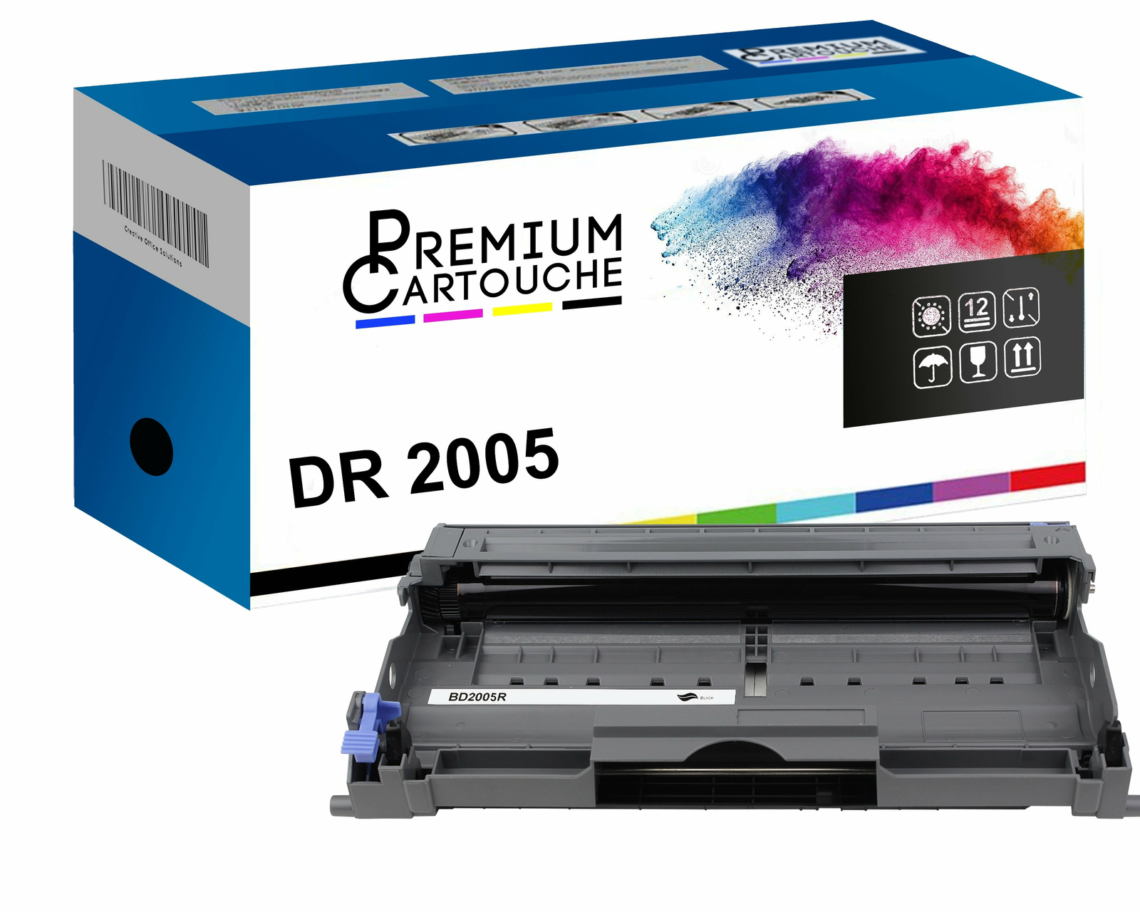 Toner DR-2005 noir haute capacité pour des textes nets et sans bavures sur papier