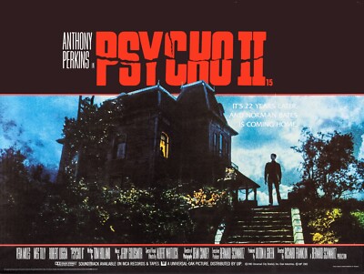 PSYCHO II 1983 UK Quad Poster Druck 30x40'' Anthony Perkins HORROR KOSTENLOSER VERSAND